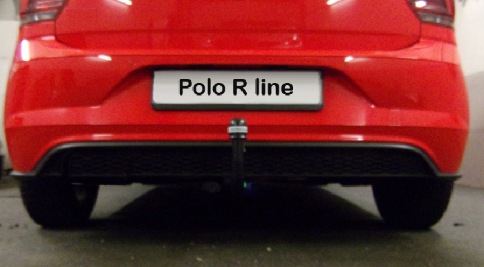 Anhängerkupplung für VW-Polo (AW) Schrägheck, speziell R line, Baureihe 2017-2021 V-abnehmbar